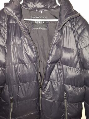 GUESS Los Angeles  Black Quilted Puffer Jacket Full Zip Pockets xxl